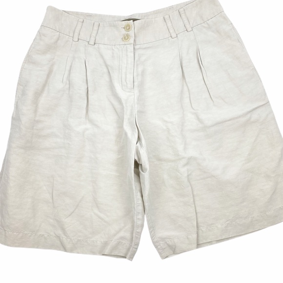 Tommy Bahama Pants - Tommy Bahama Tan Khaki Bermuda Linen Silk Shorts 4